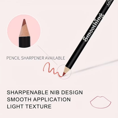 Luxury Matte Lip Liner, Long-Lasting, Smooth Application for Perfect Outline & Filling, Versatile Shades for All Skin Types